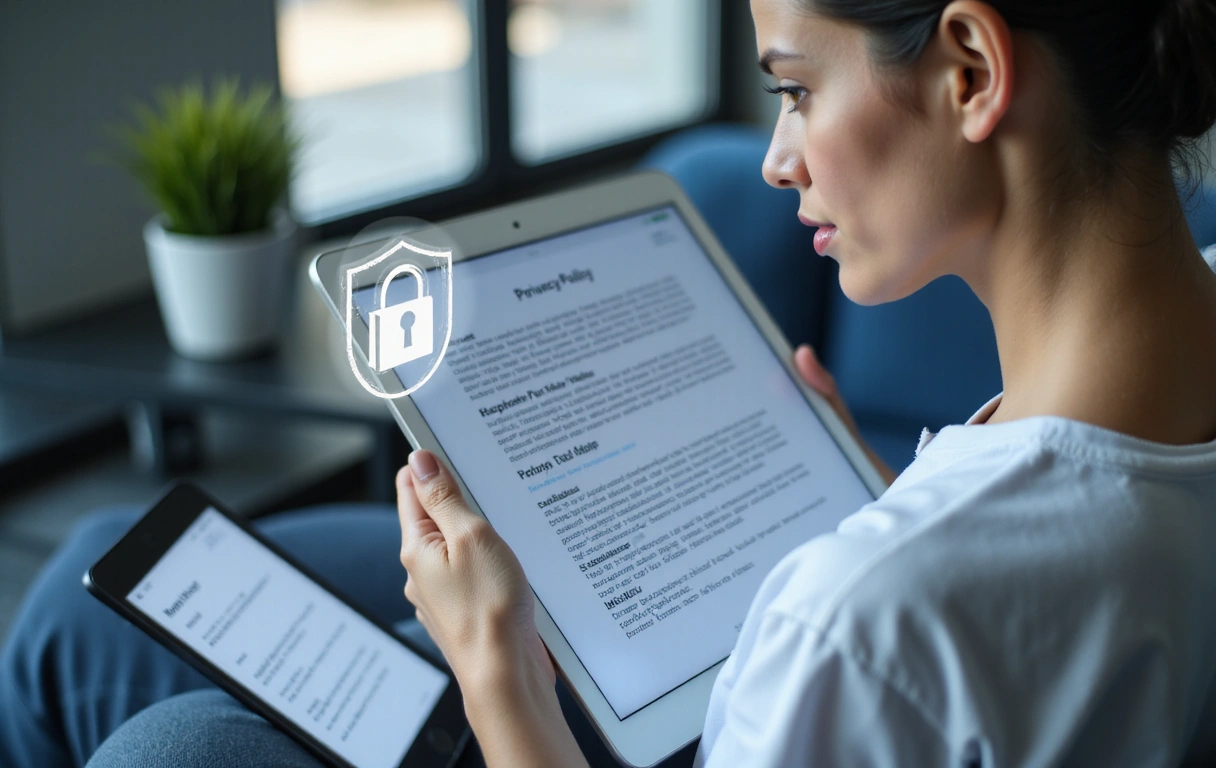 Immagine rappresentativa della protezione dei dati e della privacy online con lucchetto digitale.